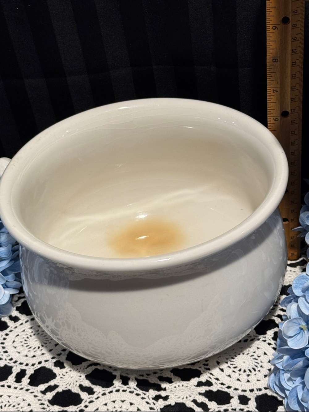 Homer Laughlin White Ceramic Chamber Pot